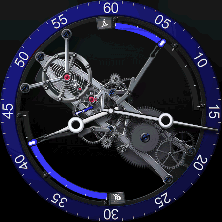 Skeleton Bridge - Blue on rhodium