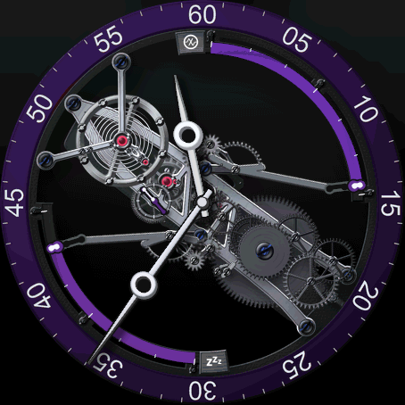 Skeleton Bridge - Violet on rhodium