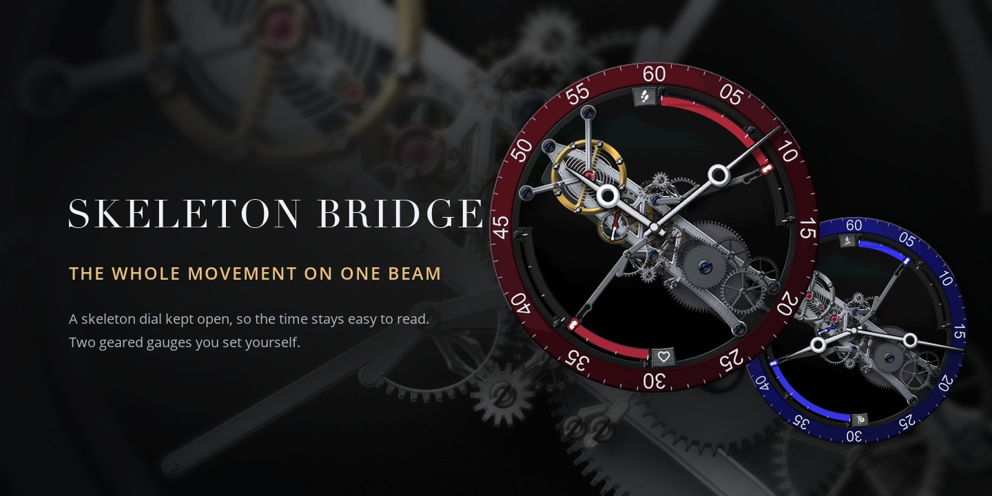 Skeleton Bridge - Garmin watch face
